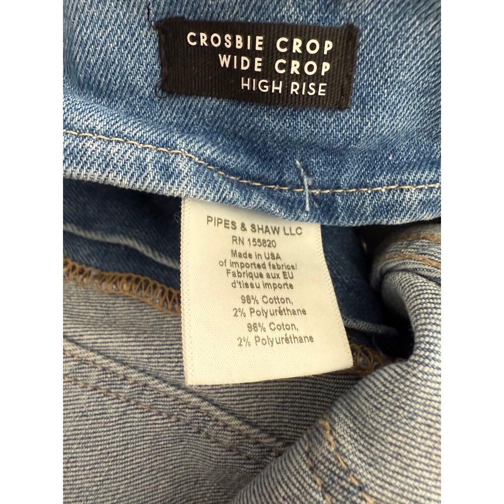 Veronica Beard Crosbie High Rise Cropped Wide Leg Jeans Women's Size 27 Zephyr - Picture 8 of 9